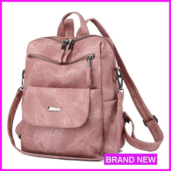 Small Leather Waterproof Anti-Theft Backpack Purse for Women main image 5
